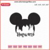 Mickey Mouse Hogwarts Embroidery Design, Disney Machine Embroidery, Magic School Emblem, Instant Download, Stitch File