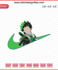 Deku Embroidery Designs - Nike Machine Embroidery Files for Skillful Sewing Projects