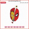 Spider-man Iron Man Half Face Embroidery Design, Marvel Machine Embroidery File, Superhero Stitching Pattern