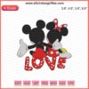 Disney Couple Love Embroidery File: Mickey Mouse machine embroidery design featuring romantic couple-themed patterns.