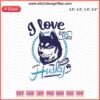 "I Love My Husky" Embroidery Design, Featuring Adorable Husky Silhouette. Perfect Dog Machine Embroidery File for Husky Lovers.