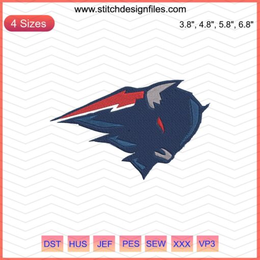 Buffalo Bills Logo Head Embroidery Designs File, NFL Buffalo Machine Stitching Pattern