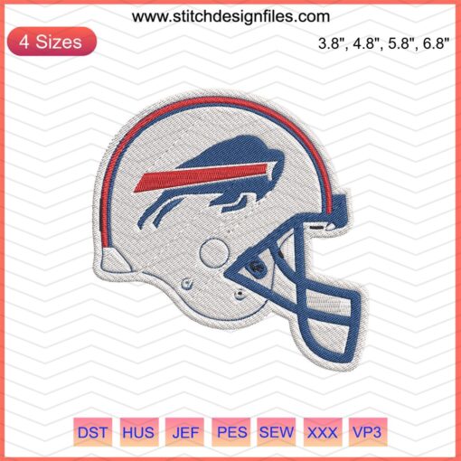 Buffalo Bills Helmet Embroidery Design File, Machine Embroidery Pattern for Bills Fans, Digital Download