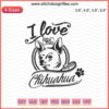 Charming Chihuahua embroidery design showcasing intricate dog patterns, perfect for pet-themed machine embroidery projects.