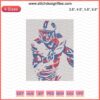 Buffalo Bills player embroidery design file, machine embroidery pattern, NFL team, DIY sewing project.