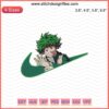 Izuku Midoriya Nike My Hero Academia Embroidery Design File, vibrant anime character embroidery pattern for machines.