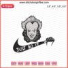 Pennywise Just Do It Embroidery Design, Nike Horror Embroidery, Scary Clown Sewing Pattern, Downloadable Embroidery File