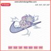 Killua Zoldyck embroidery design, Nike Hunter x Hunter theme, detailed skill pattern for machine embroidery file download.