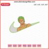 Nike shoes featuring Roronoa Zoro One Piece embroidery, machine design file for unique sneaker customization.