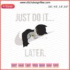 Just Do It Later Cute Batman Embroidery Design, Nike x Batman Machine Embroidery, Fun Comic Style for DIY Projects.