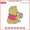Winnie The Pooh Easter Eggs Embroidery Designs, Machine Embroidery Files featuring Pooh-themed decorative eggs.