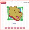 "Pooh Head Funny Embroidery Design: Adorable Winnie The Pooh Machine Embroidery File for Creative DIY Projects"