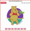 Pooh Play with Butterfly Embroidery File, Winnie The Pooh Design, Cartoon Machine Embroidery Pattern