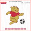 Winnie The Pooh Soccer Embroidery Design File, Pooh Playing Soccer, Machine Embroidery Pattern for Sewers, Cute Disney Design.