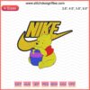 Nike Winnie The Pooh embroidery designs file featuring machine embroidery patterns of the beloved Disney character.