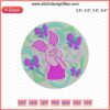 Piglet Flower Embroidery Designs File, Winnie The Pooh Machine Embroidery, cute piglet and floral pattern, digital download.