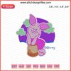 Cute Piglet Drum Embroidery Design, Winnie The Pooh Embroidery, Piglet with Drum Machine Embroidery File, Adorable Piglet Stitch Pattern