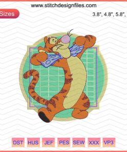 Tigger Funny Embroidery Designs File - Winnie The Pooh Machine Embroidery, Cartoon Character, DIY Sewing Project, Instant Download.