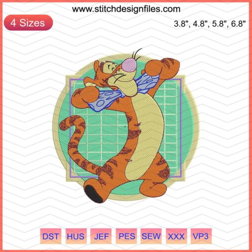 Tigger Funny Embroidery Designs File - Winnie The Pooh Machine Embroidery, Cartoon Character, DIY Sewing Project, Instant Download.