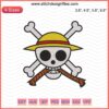 Monkey D.Luffy Jolly Roger Logo Embroidery Design File - One Piece Machine Embroidery, Pirate Skull & Crossbones