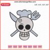 Sanji Jolly Roger Logo Embroidery Designs File - One Piece Machine Embroidery Download, Unique Anime Design