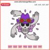 Nico Robin Jolly Roger Embroidery File, One Piece Machine Embroidery Designs, Skull with Floral Hat, Anime Patch Pattern