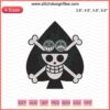 Portgas D. Ace Jolly Roger Pattern, One Piece Machine Embroidery Designs, digital embroidery file.