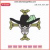 Juracule Mihawk Jolly Roger Embroidery File, One Piece Machine Embroidery Design, Anime Pirate Skull and Cross design
