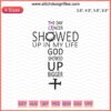 Cancer God Showed Up Bigger Embroidery Design, Inspirational Machine Embroidery, Faith-Based Pattern Download