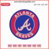 Atlanta Braves Logo Circle Machine Embroidery Designs File with classic team emblem for embroidery enthusiasts.