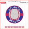 Atlanta Braves Logo Embroidery Designs File, Machine Embroidery Patterns for Baseball Fans, Digital Download