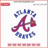 Atlanta Braves Embroidery Designs File, detailed MLB logo for machine embroidery, perfect for Braves fans crafting projects.
