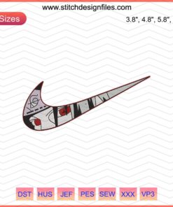 Nike x Itachi Uchiha Embroidery File, Naruto Machine Embroidery Design, Anime Fashion Embroidery, Digital Pattern