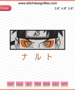 Sage Naruto Embroidery File, Naruto Eyes Design, Machine Embroidery, Anime Sewing Pattern, Embroidery Design Download