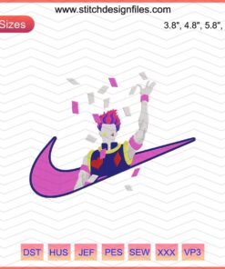 Nike x Hisoka Card Embroidery Design Files, Hunter x Hunter Embroidery Patterns, Machine Embroidery for Apparel Decor.