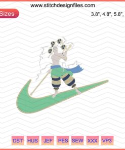 "Nike x Enel Embroidery Design: One Piece Collaboration, Unique Machine Stitch Patterns, Vibrant Colors, Premium Quality Files"