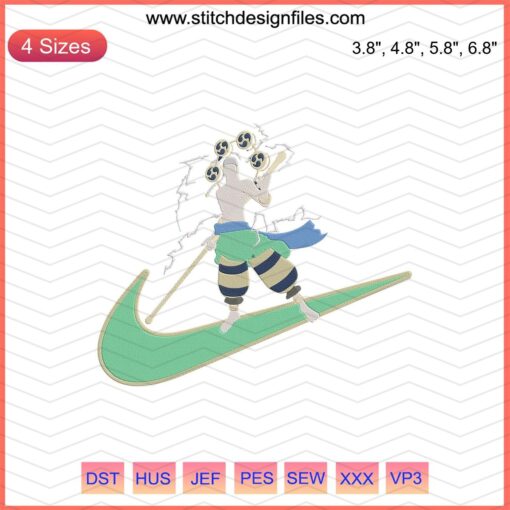 "Nike x Enel Embroidery Design: One Piece Collaboration, Unique Machine Stitch Patterns, Vibrant Colors, Premium Quality Files"