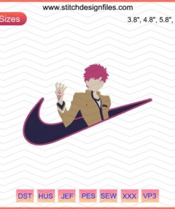 Nike x Emiya Shirou TypeMoon Machine Embroidery Design File, Features Unique Katsuki Embroidery Patterns, Anime-Inspired