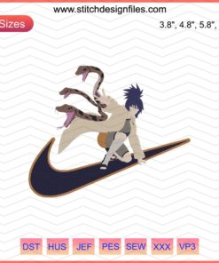 Nike x Anko Mitarashi Naruto Embroidery Design File: Unique Embroidery Patterns, Machine-Ready, Anime-Inspired Motifs.