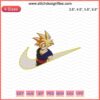 Nike Yellow Logo with Goku Embroidery Design, Dragon Ball Embroidery File, Nike Machine Embroidery Patterns