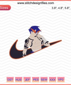 Nike x Kamina Embroidery Files, Tengen Toppa Gurren Lagann Design, Machine Embroidery Pattern, Anime Inspired Stitching