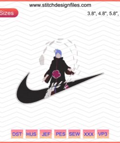 Nike x Konan Naruto Embroidery Design File | Nike-inspired, Naruto-themed machine embroidery patterns.
