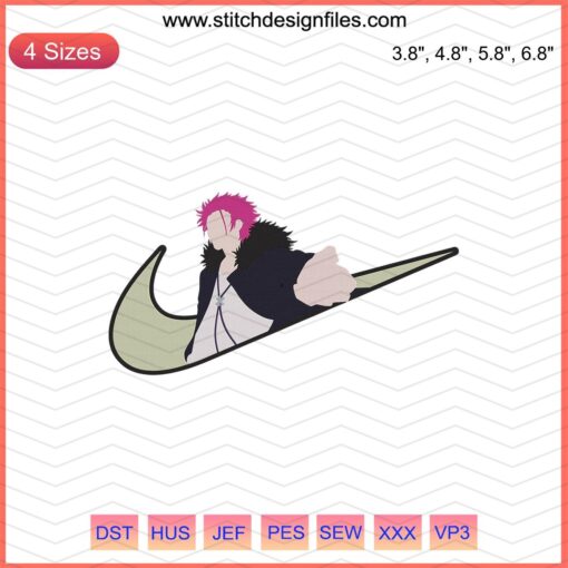 "Nike x Mikoto Suoh K Project Embroidery File: Stylish sneaker embroidery design, vibrant colors, high-quality digital download."