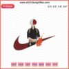 Nike shoes with Todoroki Shoto embroidery design, My Hero Academia character, machine embroidery design file for crafting.