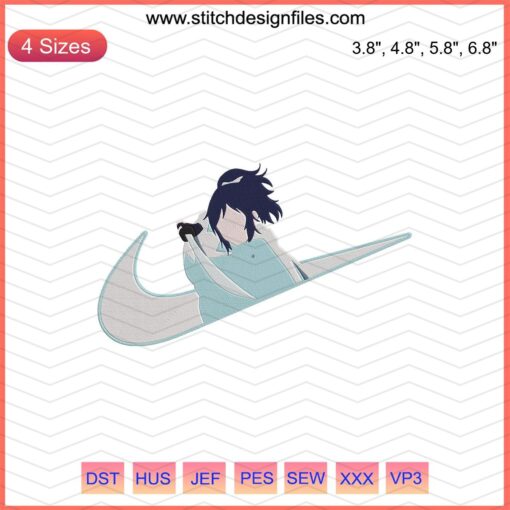 Nike x Yamatonokami Yasusada Embroidery File, Touken Ranbu Nike Wikia Machine Embroidery, Anime-Inspired Design