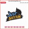 Dragon Ball Machine Embroidery Designs: Just Saiyan File featuring iconic Saiyan character motifs for embroidery projects.