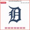 Detroit Tigers Machine Embroidery File: Letter D Logo Design, Perfect for DIY Apparel, Custom Embroidery & Sports Fans.