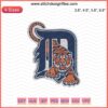 Detroit Tigers Embroidery Design File - Bold D with Tiger Logo, Ideal for Machine Embroidery Projects.