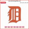 Detroit Tigers D Logo Embroidery File, Machine Embroidery Design, Premium Team Pattern Digital Download, Baseball Club Emblem