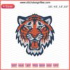 Detroit Tigers embroidery design showcasing a fierce tiger logo, perfect for machine embroidery enthusiasts and sports fans.